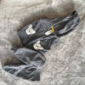 Carters New Born hoodie vest and pants outfit